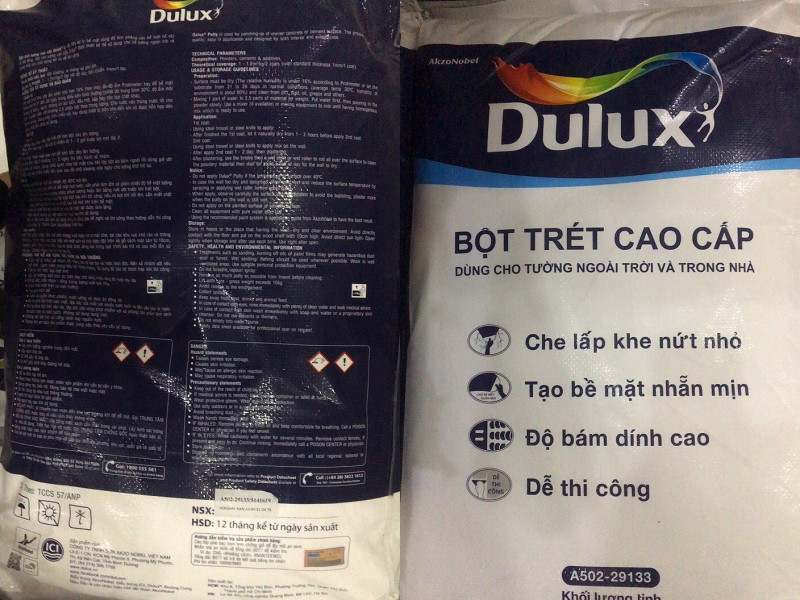 Cách nhận biết bột trét tường Dulux chính hãng